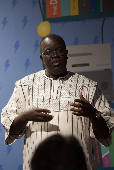 Georges Bazongo, Director Of Operations for Tree Aid, speaking at an event