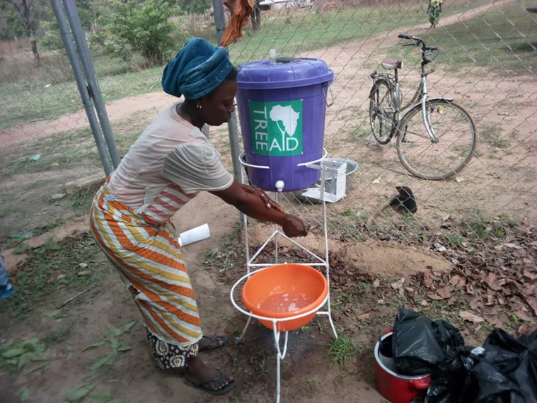 Tree Aid and our partners are promoting the importance of preventative measures such as hand washing and social distancing in the communities we are working in